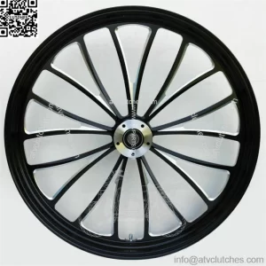 Black Manhattan 21" 2.15 Billet Front Dual Disc Wheel Rim Harley Touring Softail (For: Harley-Davidson)