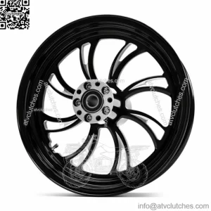 Ultima Vortex Black Aluminum 18 3.5 Front Wheel Dual Disc Harley Touring 84-07 (For: Harley-Davidson)