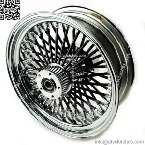 18 X 5.5 Black Spokes 52 Fat Mammoth Spoke Rear Wheel Rim Harley Touring 09-2023 (For: Harley-Davidson)