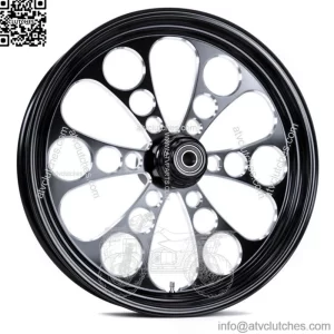 Black Kool Kat 16 x 3.5 Billet Mag Front Wheel Rim Harley Single Disc Softail (For: Harley-Davidson)