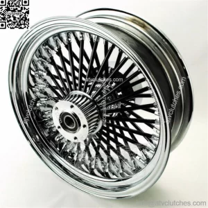18 X 5.5 Black Spokes 52 Fat Mammoth Spoke Rear Wheel Rim Harley Touring 09-21 (For: Harley-Davidson)