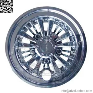 (4) 8" CHROME Golf Cart Hub Caps  - EZGO, CLUB CAR, YAMAHA Set of 4 Wheel Covers
