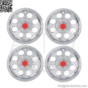 4Pcs Golf Cart 10" Silver Wheel Cover Hub Caps Fit For EZGO Club Car and Yamaha