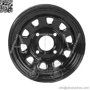 4 ATV/UTV Wheels Set 12in ITP Delta Steel Black 4/110 5+2/2+5 SRA (For: Polaris)