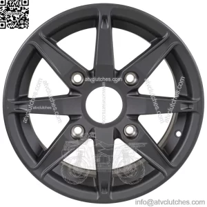 Polaris 1523150-744 Matte Flash Black Cast Rim 15x7 55ET RZR Sport General 1000 (For: Polaris)