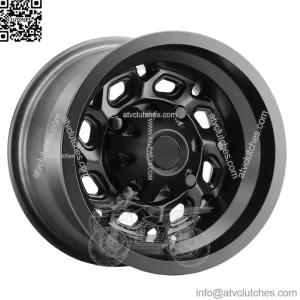 (Set of 4) Vision UTV 361 Spyder 12x7 4x156 Matte Black Wheels Rims 12" Inch (For: Polaris)