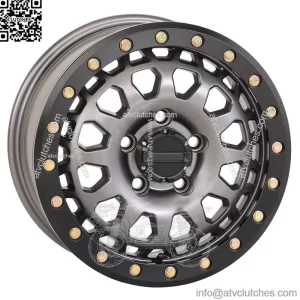 System 3 SB-6 Beadlock 15" Wheels Gunmetal (6+1) Polaris RZR Turbo R & Pro R (For: Polaris)