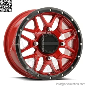 Raceline Krank 15" UTV Wheels/Rims Red Polaris RZR 1000 XP (4) (For: Polaris)