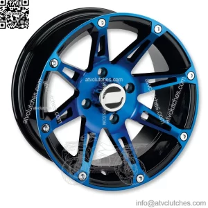 4 ATV/UTV Wheels Set 14in Moose 387X Blue 4/156 4+3 1KXP (For: Polaris)