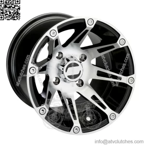 4 ATV/UTV Wheels Set 14in Moose 387X Machined 4/156 4+3 1KXP (For: Polaris)