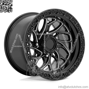 Fuel Runner 15x10 UTV Wheels Black Polaris RZR 1000 XP (4) (For: Polaris)