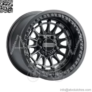 MetalFX Delta R Beadlock 15x7/15x10 Wheels Black Polaris RZR Turbo R & Pro R (For: Polaris)