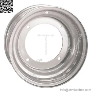 Silver 10x5, 4/156, 2+3 AMS Steel Wheel For Polaris Predator/Outlaw And Yamaha