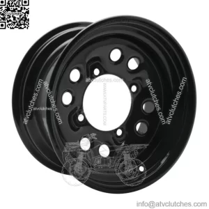 Quadboss Black Steely Wheels - RT-FC0036147156BLA (For: Polaris)