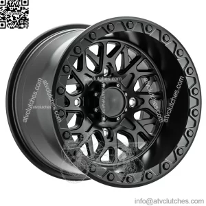 (Set of 4) Hostile UTV H133 Glamis 15x8 4x156 Satin Black Wheels Rims 15" Inch (For: Polaris)