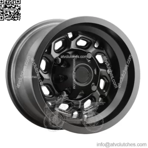 Vision UTV 361 Spyder 14x7 4x156 +2.5mm Matte Black Wheel Rim 14" Inch (For: Polaris)