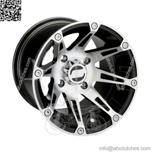 4 ATV/UTV Wheels Set 12in Moose 387X Machined 4/110 4+3/2+6 SRA (For: Polaris)