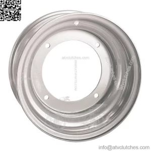 Silver 10x8, 4/156, 3+5 AMS Steel Wheel For Polaris Predator/Outlaw And Yamaha