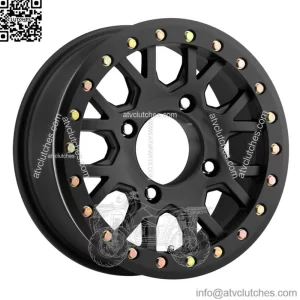 Vision UTV GV8 Invader Beadlock 15x6 4x156 +38mm Satin Black Wheel Rim 15" Inch (For: Polaris)