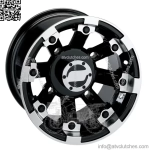 4 ATV/UTV Wheels Set 14in Moose 393X Black 4/156 4+3 1KXP (For: Polaris)