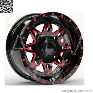 Fuel Lethal UTV Wheels Red/Black 14" Polaris RZR 1000 XP (4) (For: Polaris)