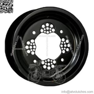 DWT ROK-OUT ATV Front Wheel Black 10" 10x5 3+2 4/156 Polaris Xplorer 300 (For: Polaris)