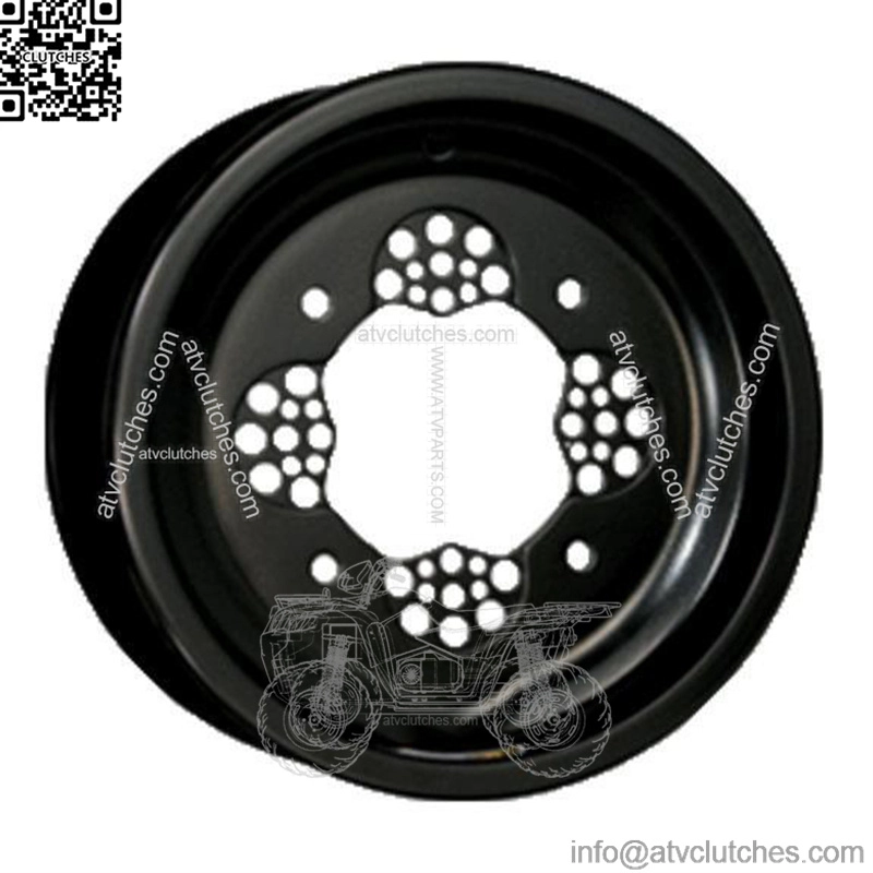 DWT ROK-OUT ATV Front Wheel Black 10" 10x5 3+2 4/156 Polaris Xplorer 300 (For: Polaris)