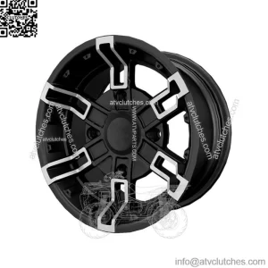 Pro Armor Accent Black 14" x 8" R14 Rear Buckle Wheel Rim Polaris 1522545-266 (For: Polaris)