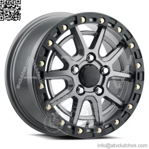 ITP SD10 Beadlock 15" Wheels/Rims Grey Polaris RZR Turbo R & Pro R (For: Polaris)