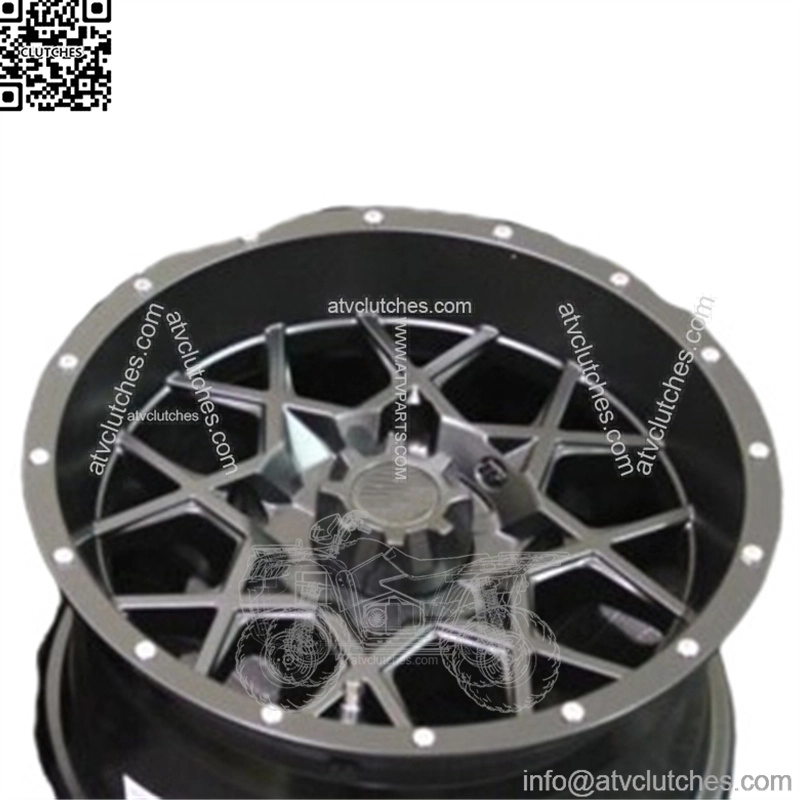 POLARIS SPORTSMAN 570 14" ITP HURRICANE BLK ALUMINUM ATV WHEELS (SET 4) POL3CA (For: Polaris)