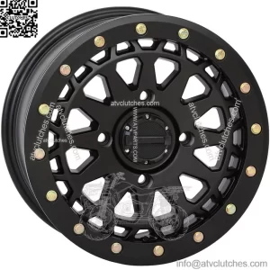 System 3 SB-6 Beadlock 15" Wheels Black (6+1) Polaris RZR Turbo S / RS1 (4) (For: Polaris)