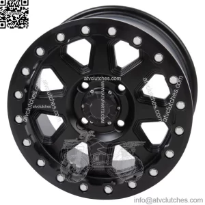 Tusk Uinta Beadlock Wheel 14x7 5.0 + 2.0 Matte Black 4/156 Lug Pattern (For: Polaris)