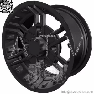 GENUINE POLARIS 14X7 BUCKLE FRONT WHEEL- MATTE BLACK RANGER RZR GENERAL ACE