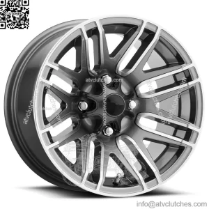 (Set of 4) Vision UTV 112 Assault 14x8 4x156 Gunmetal Wheels Rims 14" Inch (For: Polaris)