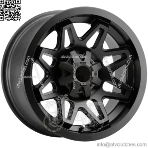 Vision UTV 416 Seven 14x8 4x156 -10.2mm Matte Black Wheel Rim 14" Inch (For: Polaris)