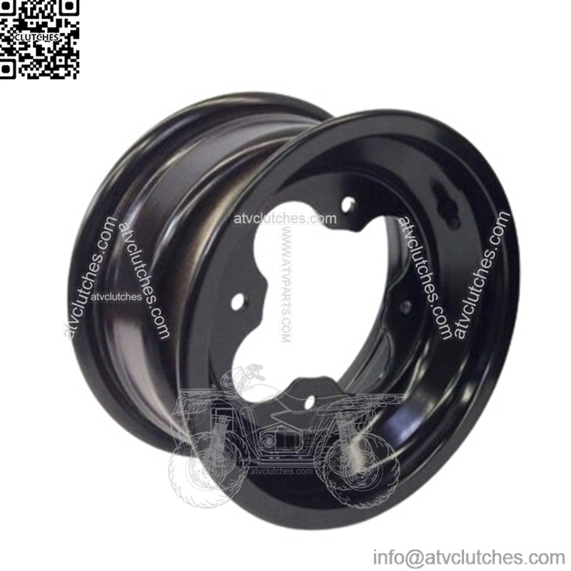 DWT A5 BLACK 10" FRONT REAR WHEELS RIMS 10X5 4+1 4x110 4/110 Polaris RZR170