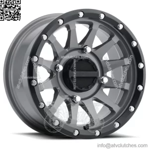 4 ATV/UTV Wheels Set 15in Raceline Trophy Gray 4/156 5+2 1KXP (For: Polaris)