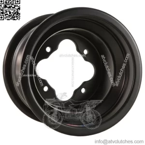 DWT Black A5 Rolled Lip 4+1 Front Rear Wheel 10" 10x5 4+1 4/110 Polaris RZR170