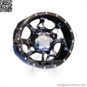 SPORTSMAN 570 12" COBRA BLK ATV ALUMINUM WHEELS (SET 4) LIFETIME WARRANTY POL3CA (For: Polaris)