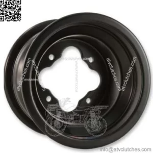 DWT Black ATV Front Wheel Set Rims 10" 10x5 3B+2N 4/144 TRX 450R 400EX Douglas (For: Can-Am)