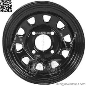 ATV/UTV Wheels Set 14in Delta Steel Black 4/137 4+3 CAN (For: Can-Am)