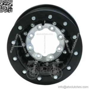 Hiper Tech 3 Black Rear Beadlock Wheels Rims 9" 9x8 3+5 Honda TRX 450R 450ER (For: Can-Am)