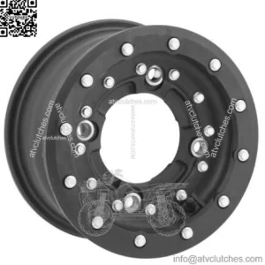 Hiper CF1 Black Front Beadlock Wheels Rims 10" 10x5 4+1 4/144 KFX 450 400 250 (For: Can-Am)