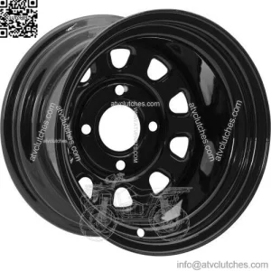 (I.T.P.) Delta Steel Wheels Black 14X7 4/137 4+3 12MM 1422319014B 0231-0034 (For: Can-Am)