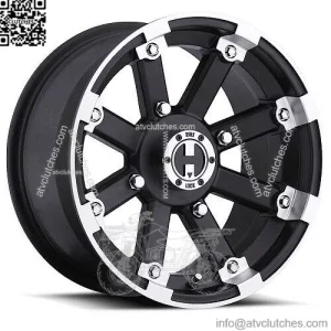 15x8 Vision 393 Lockout Matte Black Mach Lip UTV Wheel 4x137 (-10.2mm) (For: Can-Am)
