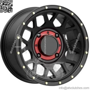 ATV/UTV Wheels Set 15in KMC KS135 Grenade Black 4/137 38mm HP1K (For: Can-Am)