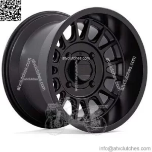 ATV/UTV Wheels Set 15in KMC KS138 Impact Matte Black 4/137 10mm HP1K (For: Can-Am)