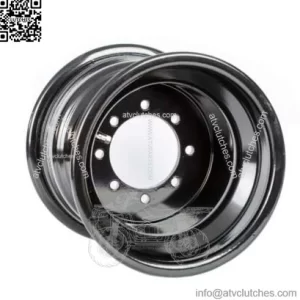 Can Am DS 450 Rear Wheels 9x8 3+5 Alba Racing Black Rolled Lip (For: Can-Am)