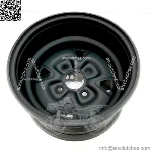 Steel rims 12x7 4/110 2+5 (-41) black mat