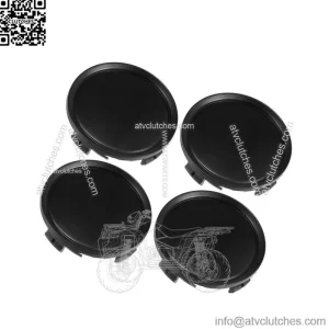 Universal 75mm Dia 4 Clips Wheel Tyre Center Hub Caps Cover Black Pack of 4